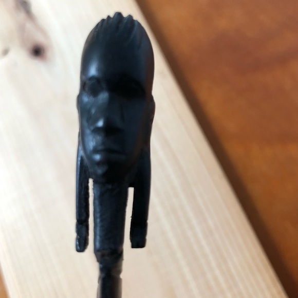 Vintage Unique Tribal Carved Dark Wooden Letter Opener - Picture 4 of 6